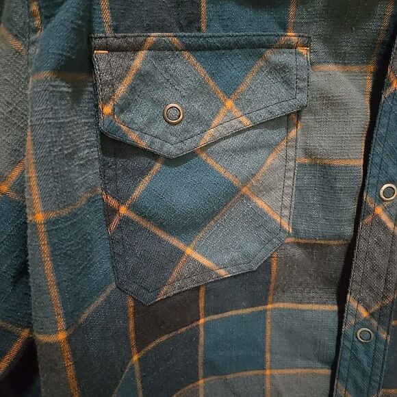 VTG LLBean Snap Flannel Shirt Mens XLTall Green Lightweight Canvas Long Sleeve - Picture 6 of 16